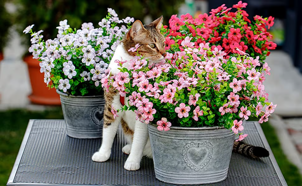 UV Resistant Lifelike Artificial Flowers ~ Brighten your garden with zero upkeep