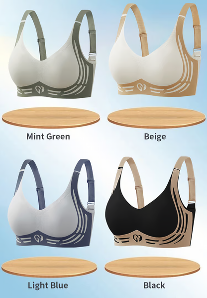 Super Gather Bra ~ Wire-free lift and shaping for all-day comfort.