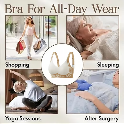 Super Gather Bra ~ Wire-free lift and shaping for all-day comfort.