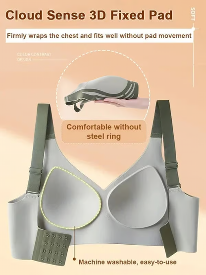 Super Gather Bra ~ Wire-free lift and shaping for all-day comfort.