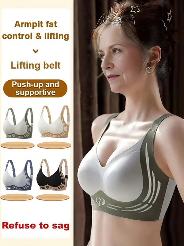 Super Gather Bra ~ Wire-free lift and shaping for all-day comfort.