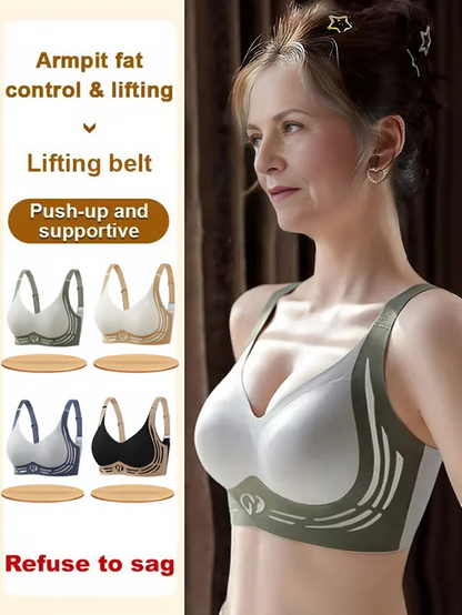Super Gather Bra ~ Wire-free lift and shaping for all-day comfort.