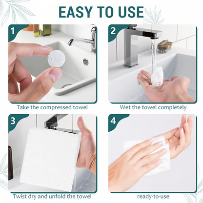 Compressed Towel Tablets ~ Eco-friendly towels that expand in seconds