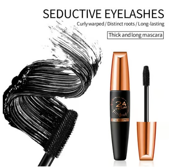 Waterproof Silk Fibre Thick Lengthening Mascara ~ 500% Volume, Zero Extensions Needed.