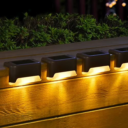 Solar Step Lights (4pcs) ~ Light up your stairs and walkways with zero effort.