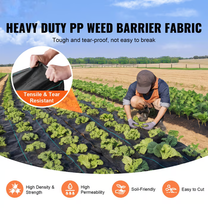 Premium Woven Weed Barrier ~ No chemicals, no mess, just results