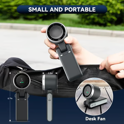 Portable Handheld Turbo Fan ~ Instant cooling power in your pocket.