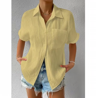Crew Neck Lace Loose Shirt ~ The shirt that does all the work for you.
