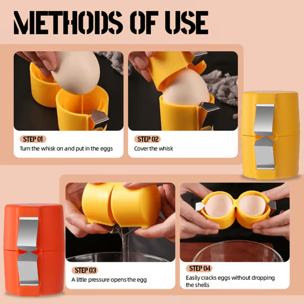 Efficient Egg Cracking Tool ~ Because You’ve Got Better Things to Do