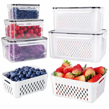 Food Storage Box With Drain Basket ~ Built for Real Kitchens