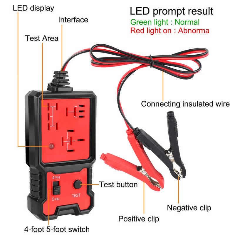 Automotive Relay Tester Tool ~ Find faulty relays in seconds.